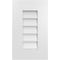 Ekena Millwork Vertical Surface Mount PVC Gable Vent: Non-Functional, w/ 3-1/2"W x 1"P Standard Frame, 12"W x 20"H GVPVE12X2001SN - alternate 1